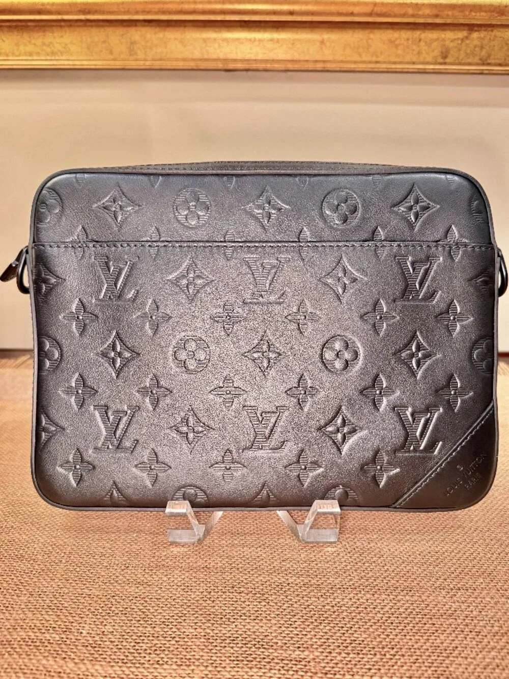 Louis Vuitton Trio Messenger Bag — Black Monogram Shadow Leather | 3-Piece Set